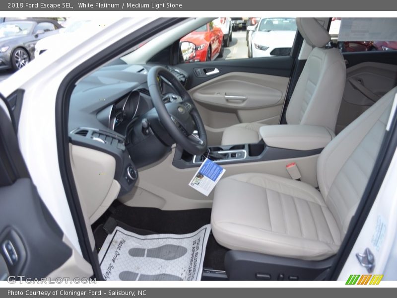 White Platinum / Medium Light Stone 2018 Ford Escape SEL