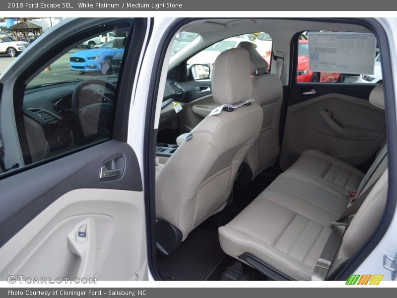 White Platinum / Medium Light Stone 2018 Ford Escape SEL