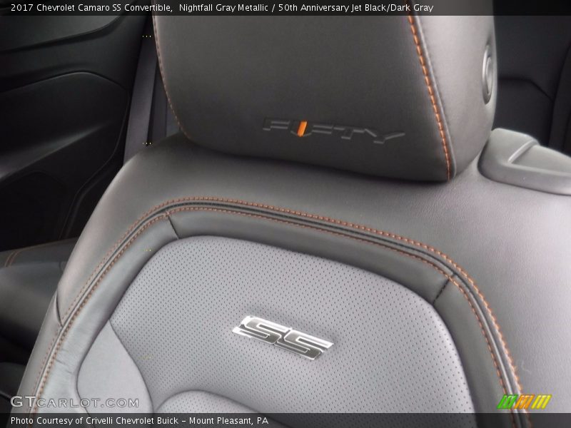Nightfall Gray Metallic / 50th Anniversary Jet Black/Dark Gray 2017 Chevrolet Camaro SS Convertible