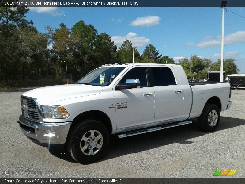 Bright White / Black/Diesel Gray 2018 Ram 2500 Big Horn Mega Cab 4x4
