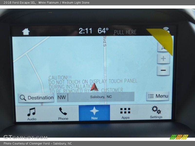 White Platinum / Medium Light Stone 2018 Ford Escape SEL