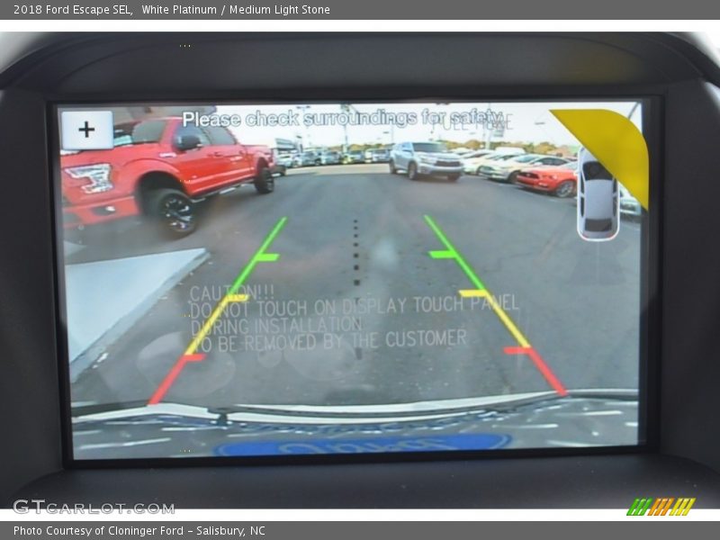 White Platinum / Medium Light Stone 2018 Ford Escape SEL