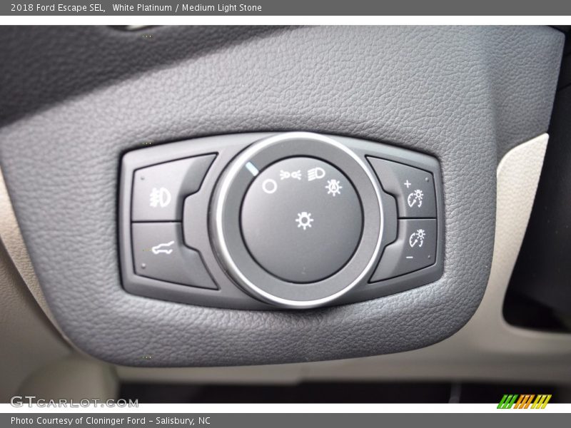 White Platinum / Medium Light Stone 2018 Ford Escape SEL