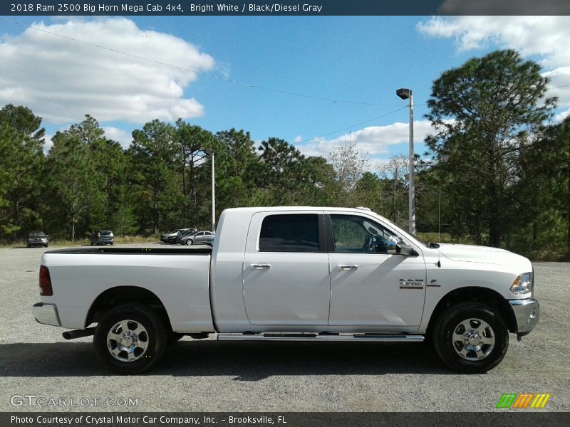 Bright White / Black/Diesel Gray 2018 Ram 2500 Big Horn Mega Cab 4x4