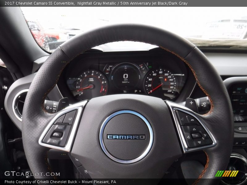 Nightfall Gray Metallic / 50th Anniversary Jet Black/Dark Gray 2017 Chevrolet Camaro SS Convertible