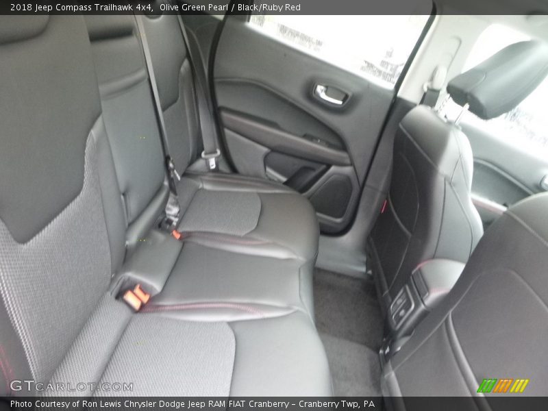 Olive Green Pearl / Black/Ruby Red 2018 Jeep Compass Trailhawk 4x4
