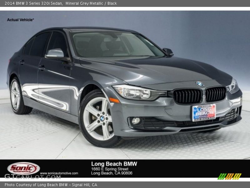 Mineral Grey Metallic / Black 2014 BMW 3 Series 320i Sedan