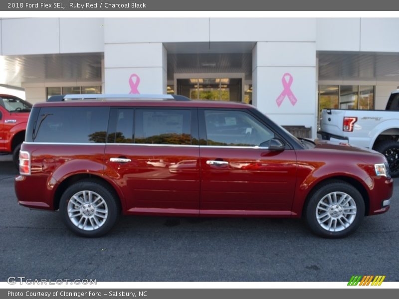 Ruby Red / Charcoal Black 2018 Ford Flex SEL