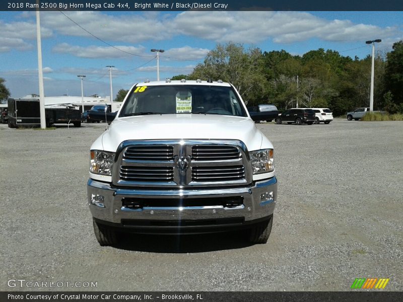 Bright White / Black/Diesel Gray 2018 Ram 2500 Big Horn Mega Cab 4x4