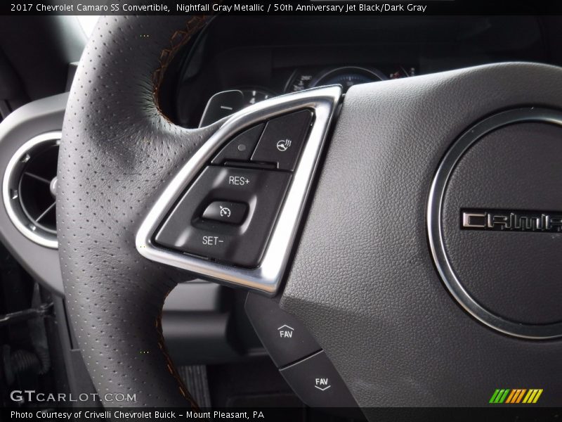 Nightfall Gray Metallic / 50th Anniversary Jet Black/Dark Gray 2017 Chevrolet Camaro SS Convertible