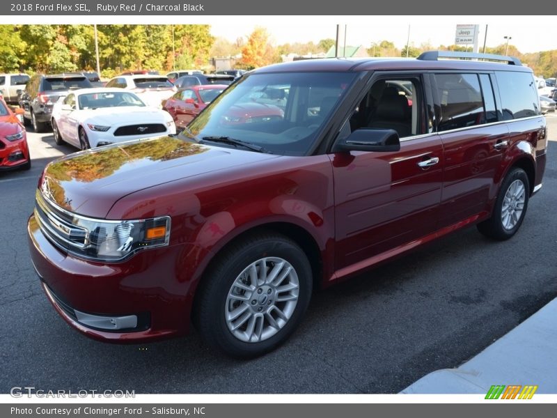 Ruby Red / Charcoal Black 2018 Ford Flex SEL