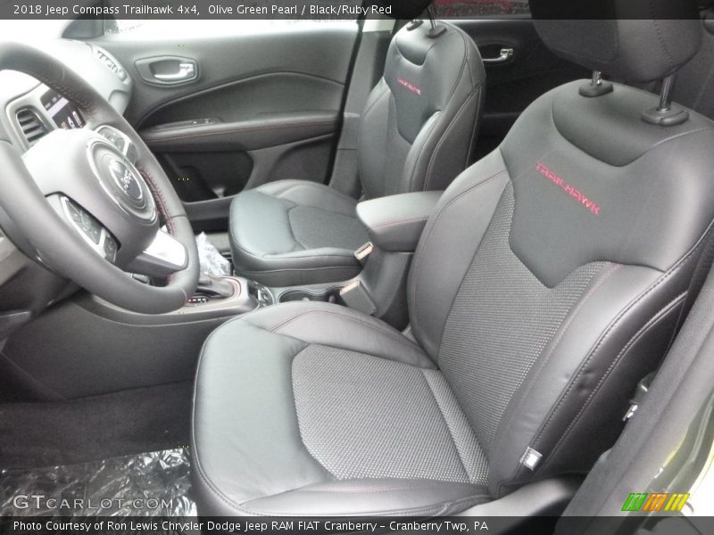 Olive Green Pearl / Black/Ruby Red 2018 Jeep Compass Trailhawk 4x4