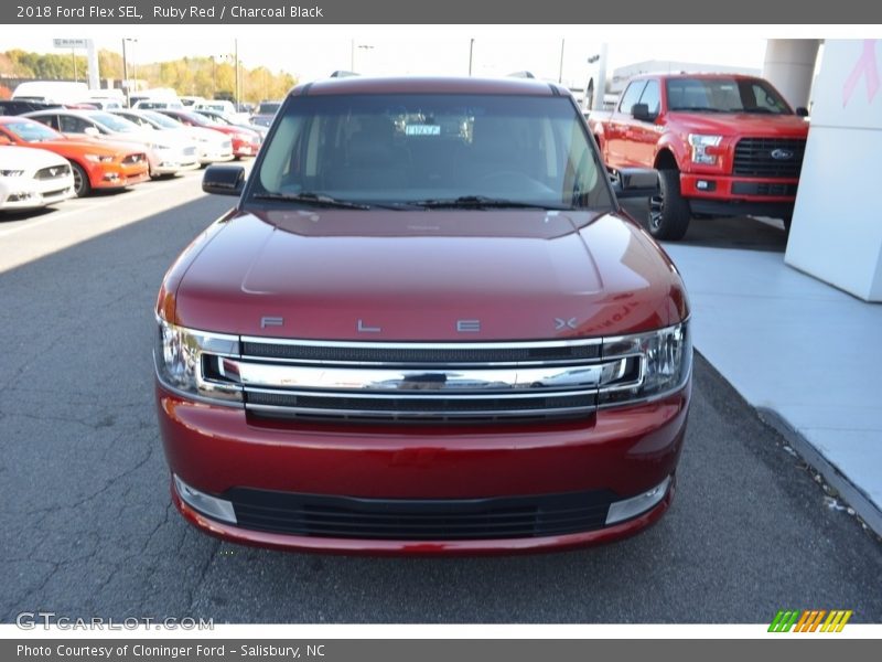 Ruby Red / Charcoal Black 2018 Ford Flex SEL