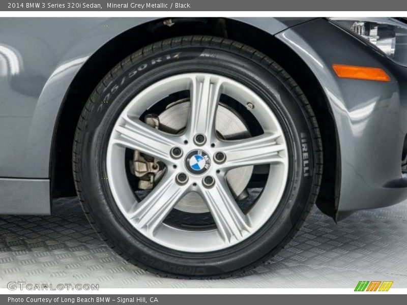 Mineral Grey Metallic / Black 2014 BMW 3 Series 320i Sedan