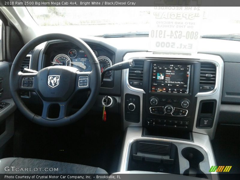 Bright White / Black/Diesel Gray 2018 Ram 2500 Big Horn Mega Cab 4x4