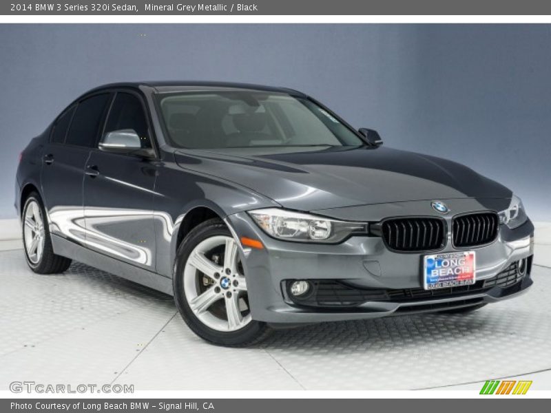 Mineral Grey Metallic / Black 2014 BMW 3 Series 320i Sedan