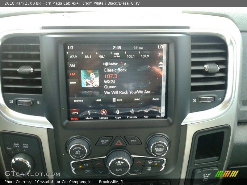 Bright White / Black/Diesel Gray 2018 Ram 2500 Big Horn Mega Cab 4x4