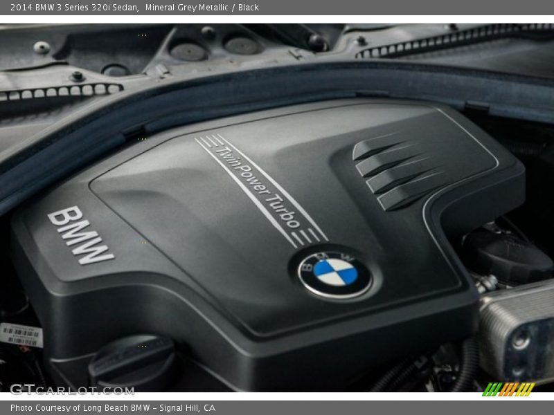 Mineral Grey Metallic / Black 2014 BMW 3 Series 320i Sedan