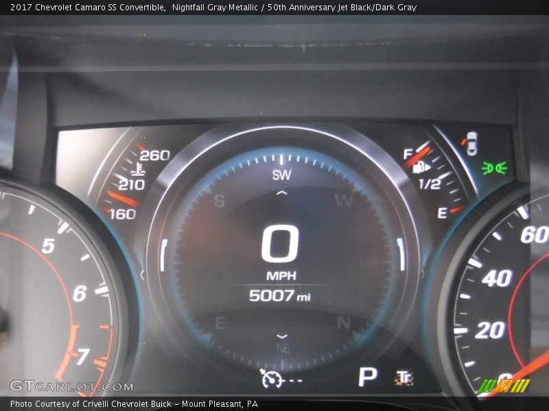 Nightfall Gray Metallic / 50th Anniversary Jet Black/Dark Gray 2017 Chevrolet Camaro SS Convertible