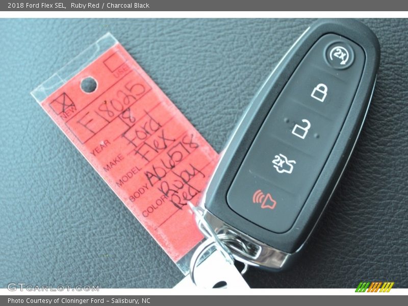 Ruby Red / Charcoal Black 2018 Ford Flex SEL