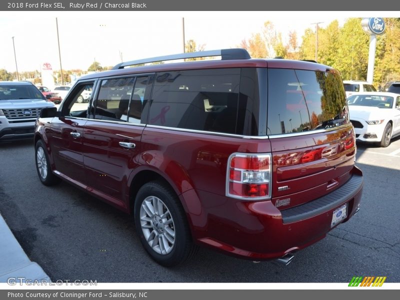 Ruby Red / Charcoal Black 2018 Ford Flex SEL