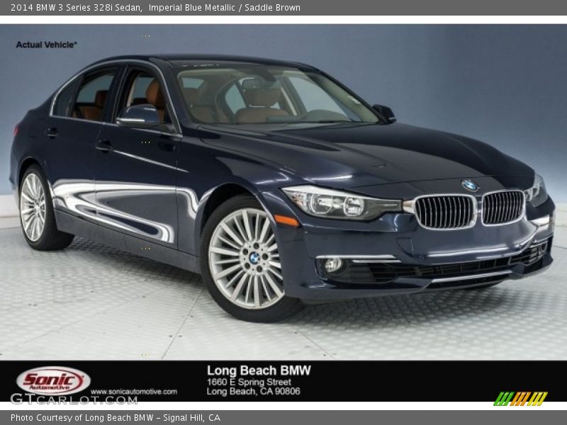 Imperial Blue Metallic / Saddle Brown 2014 BMW 3 Series 328i Sedan
