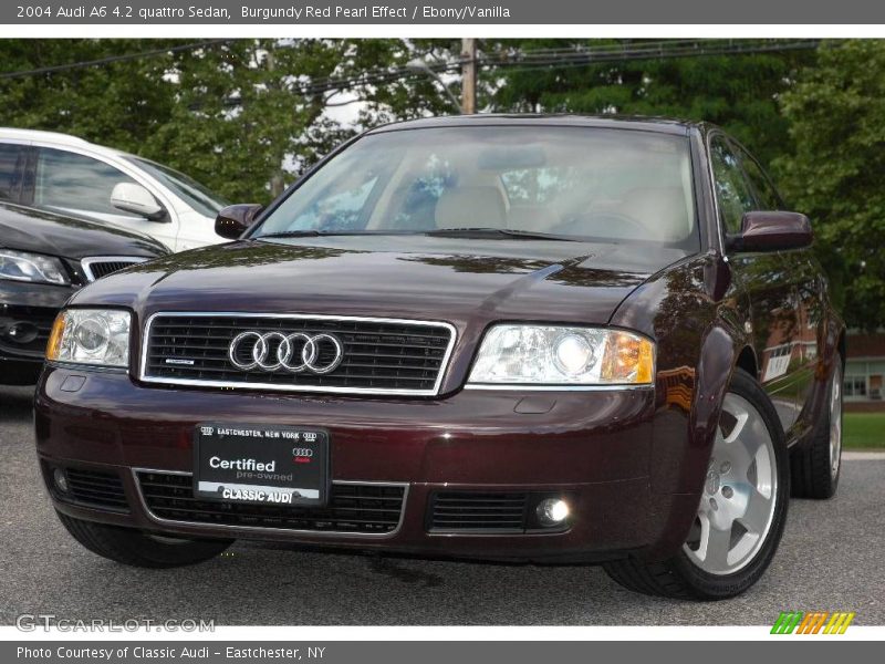 Burgundy Red Pearl Effect / Ebony/Vanilla 2004 Audi A6 4.2 quattro Sedan