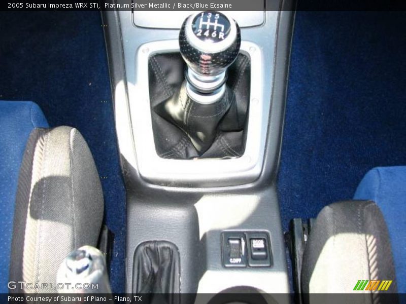 Platinum Silver Metallic / Black/Blue Ecsaine 2005 Subaru Impreza WRX STi