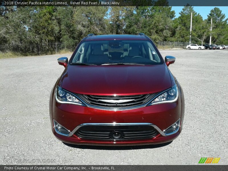 Velvet Red Pearl / Black/Alloy 2018 Chrysler Pacifica Hybrid Limited