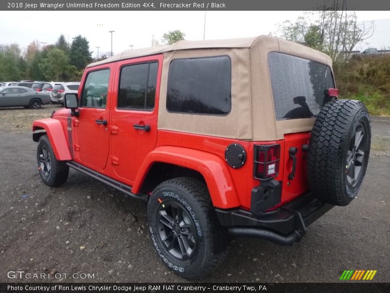 Firecracker Red / Black 2018 Jeep Wrangler Unlimited Freedom Edition 4X4