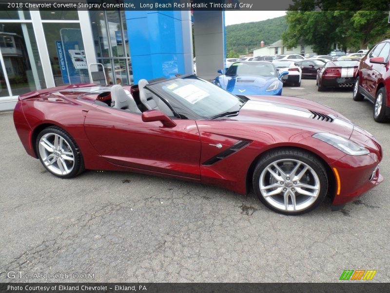 Long Beach Red Metallic Tintcoat / Gray 2018 Chevrolet Corvette Stingray Convertible