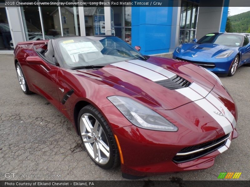 Front 3/4 View of 2018 Corvette Stingray Convertible