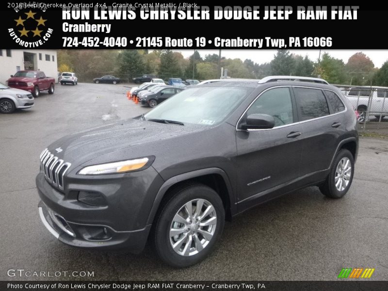 Granite Crystal Metallic / Black 2018 Jeep Cherokee Overland 4x4