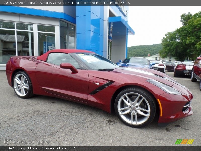 Long Beach Red Metallic Tintcoat / Gray 2018 Chevrolet Corvette Stingray Convertible