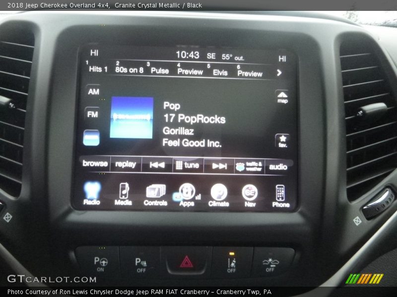Granite Crystal Metallic / Black 2018 Jeep Cherokee Overland 4x4