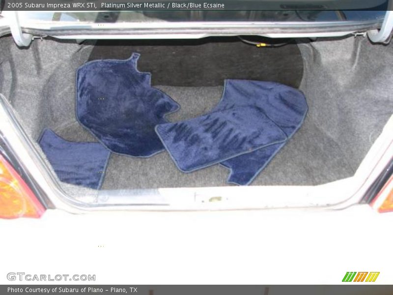 Platinum Silver Metallic / Black/Blue Ecsaine 2005 Subaru Impreza WRX STi
