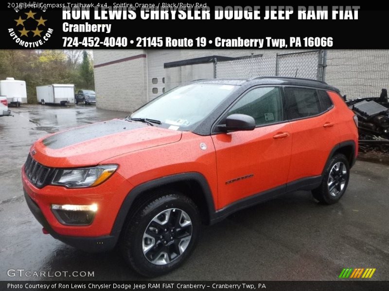 Spitfire Orange / Black/Ruby Red 2018 Jeep Compass Trailhawk 4x4