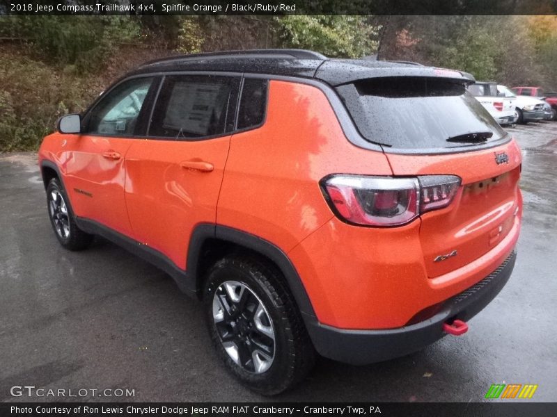 Spitfire Orange / Black/Ruby Red 2018 Jeep Compass Trailhawk 4x4