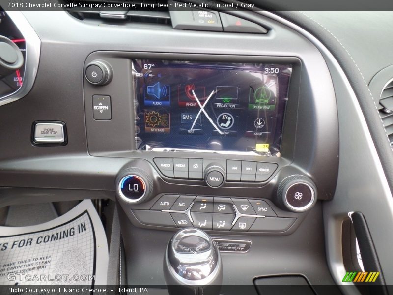 Controls of 2018 Corvette Stingray Convertible