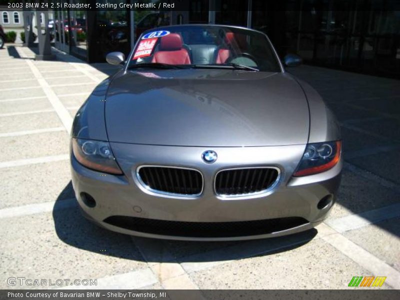 Sterling Grey Metallic / Red 2003 BMW Z4 2.5i Roadster