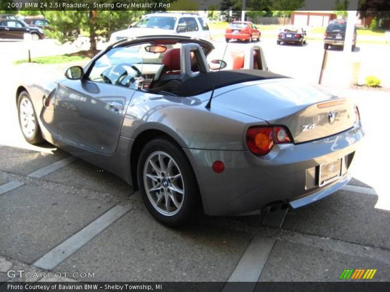 Sterling Grey Metallic / Red 2003 BMW Z4 2.5i Roadster