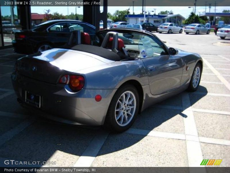 Sterling Grey Metallic / Red 2003 BMW Z4 2.5i Roadster