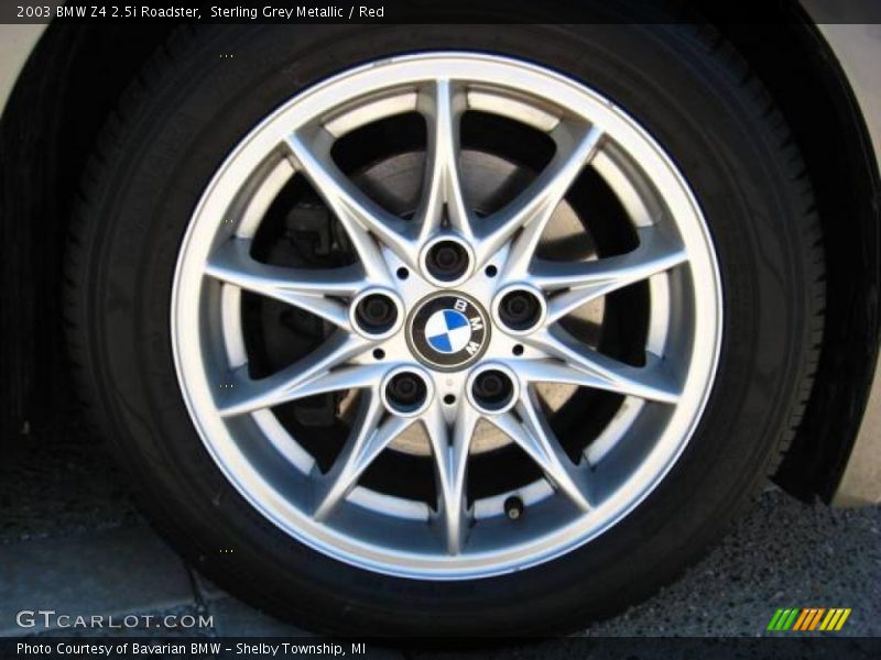 Sterling Grey Metallic / Red 2003 BMW Z4 2.5i Roadster