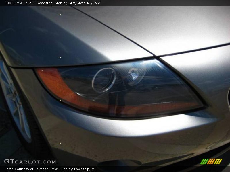 Sterling Grey Metallic / Red 2003 BMW Z4 2.5i Roadster