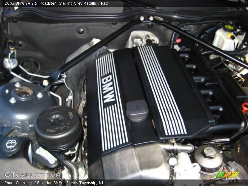 Sterling Grey Metallic / Red 2003 BMW Z4 2.5i Roadster