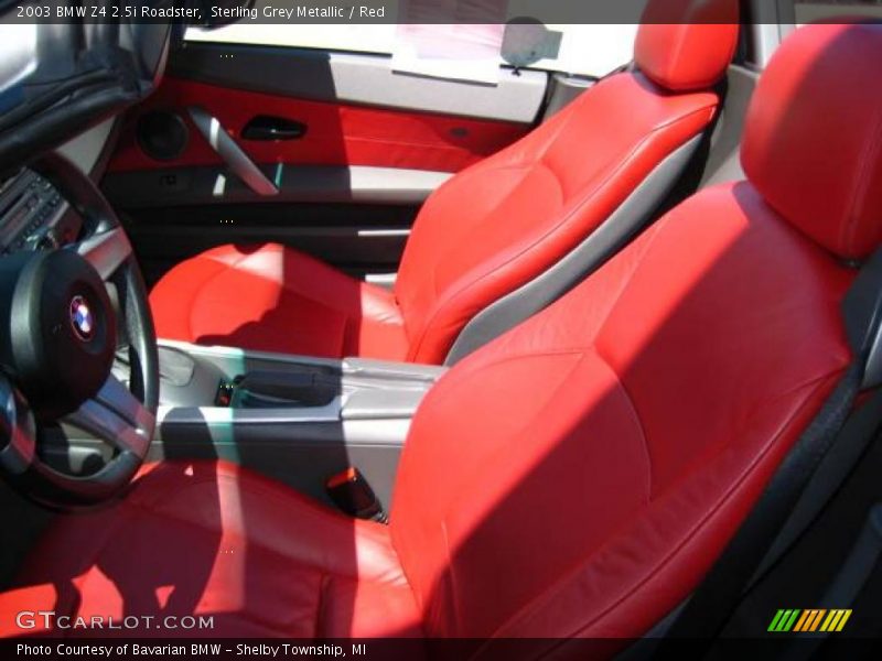 Sterling Grey Metallic / Red 2003 BMW Z4 2.5i Roadster