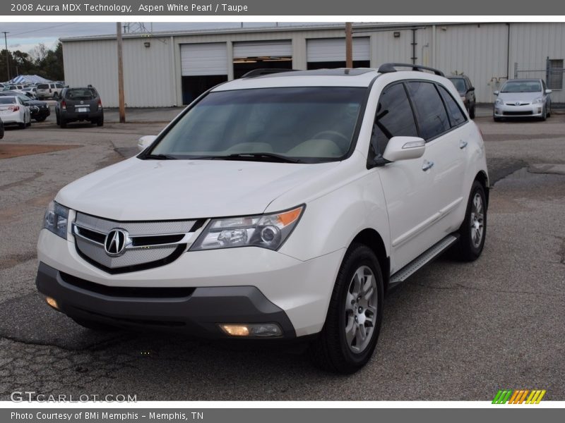 Aspen White Pearl / Taupe 2008 Acura MDX Technology