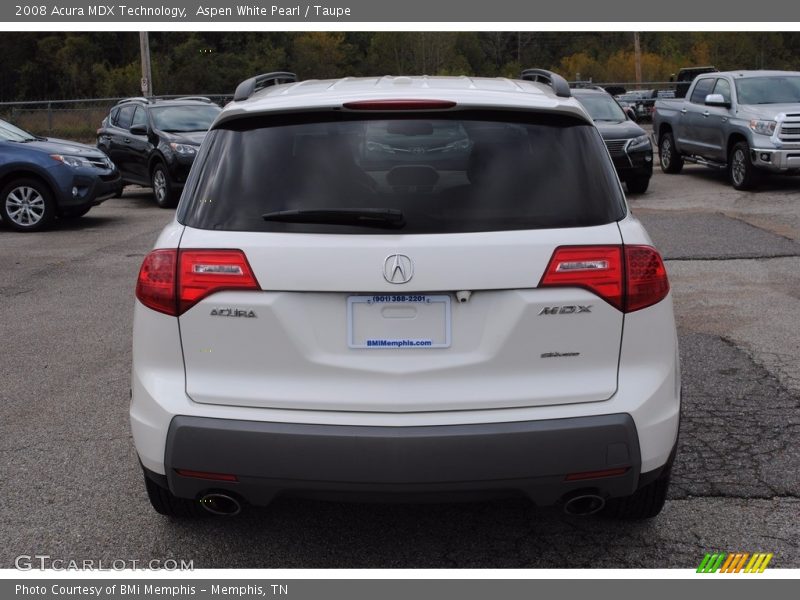 Aspen White Pearl / Taupe 2008 Acura MDX Technology
