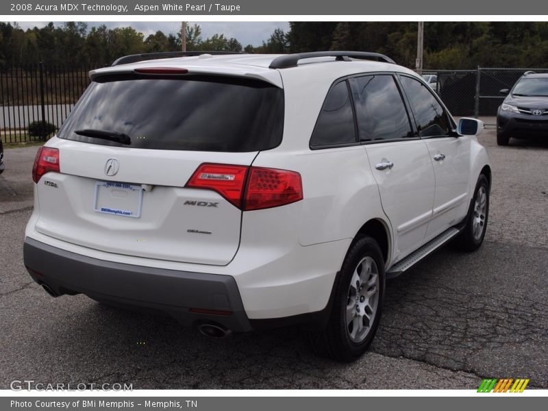 Aspen White Pearl / Taupe 2008 Acura MDX Technology