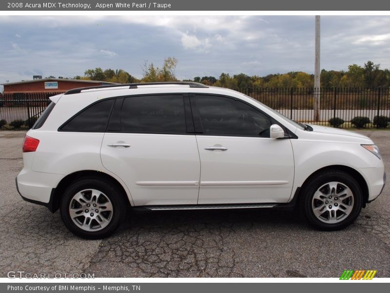 Aspen White Pearl / Taupe 2008 Acura MDX Technology
